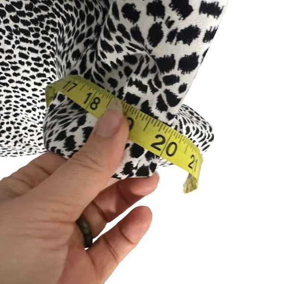 Vintage 90s Black White Cheetah Print Spaghetti Strap Bodycon Short Dress 9 - Picture 10 of 10